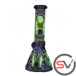 RICK AND MORTY BIG ARMS GLASS MINI BEAKER 8inch (GLOW IN DARK)